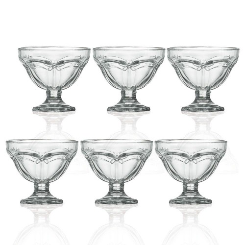 Jogo de 6 taças de sobremesa Libelula Transparente