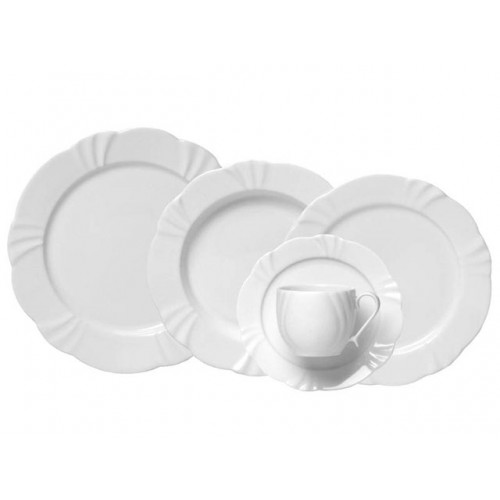 Aparelho de Jantar 20 Peças Porcelana Soleil White - Oxford 