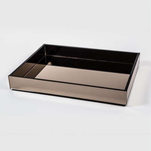 Bandeja espelhada retangular bronze 60x40