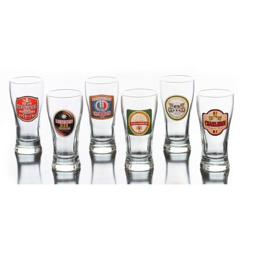 Jogo 6 tulipas para cerveja rótulos