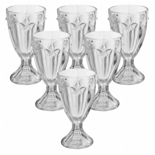 Conjunto 6 Taças Libelula Transparente 