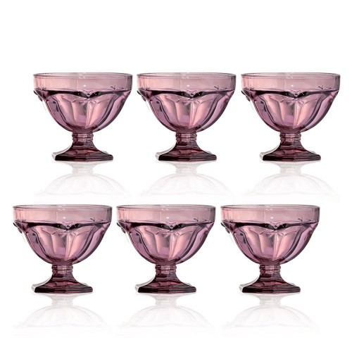 Jogo de 6 taças de sobremesa Libelula Uva 