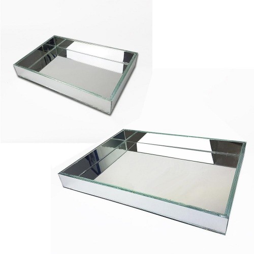 Bandeja espelhada retangular 60x40