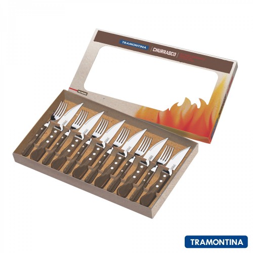 Conjunto de Talheres para Churrasco 12 Peças - Tramontina Polywood