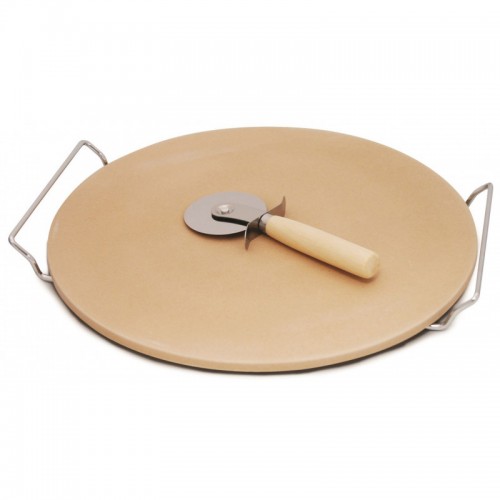 Pedra de Pizza com Suporte e Cortador 