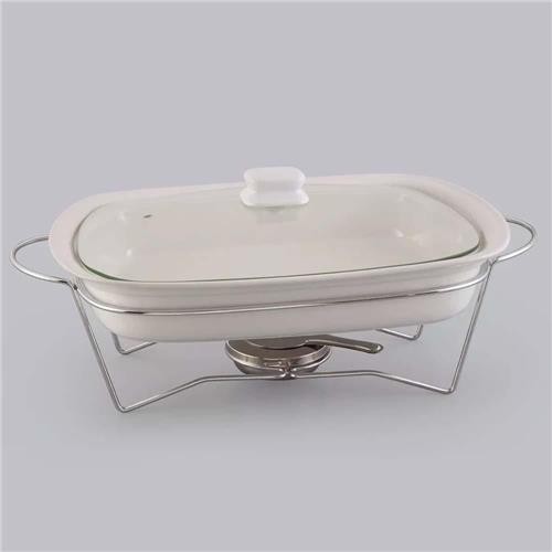 Rechaud Porcelana Retangular 39cm 