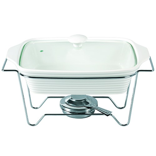 Rechaud Porcelana Retangular 38cm com Queimador