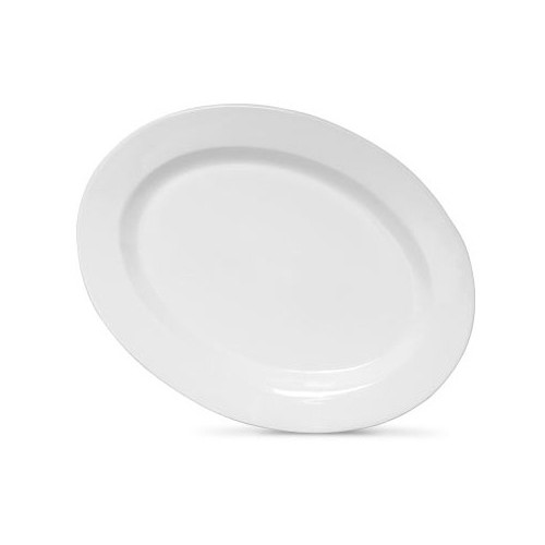 Travessa Rasa Oval de Cerâmica Grande
