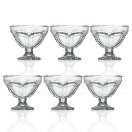 Jogo de 6 taças de sobremesa Libelula Transparente