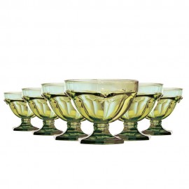 Jogo de 6 taças de sobremesa Libelula Verde